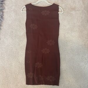 Peppermayo Bodycon Brown Floral Dress